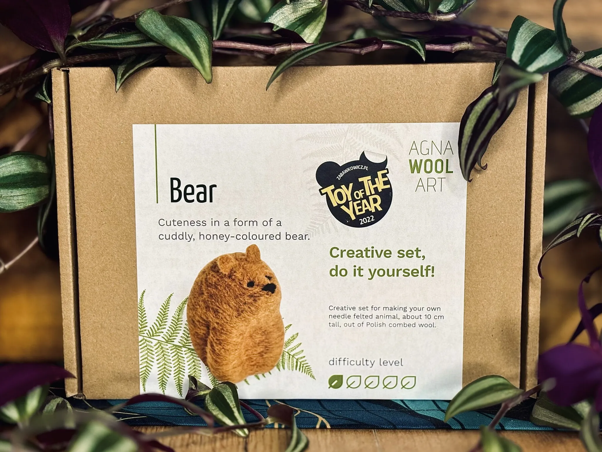 Agna Wool Art Prikvilt pakket Beer