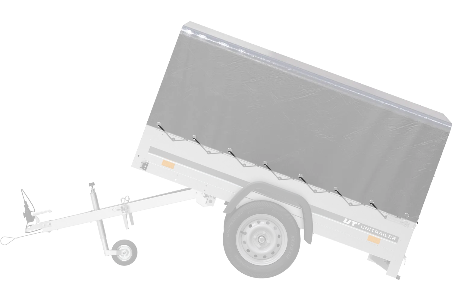 FRAMEHOES H800 UNITRAILER DEKZEIL VOOR AANHANGWAGEN 200X125CM GARDEN 201 KIPP