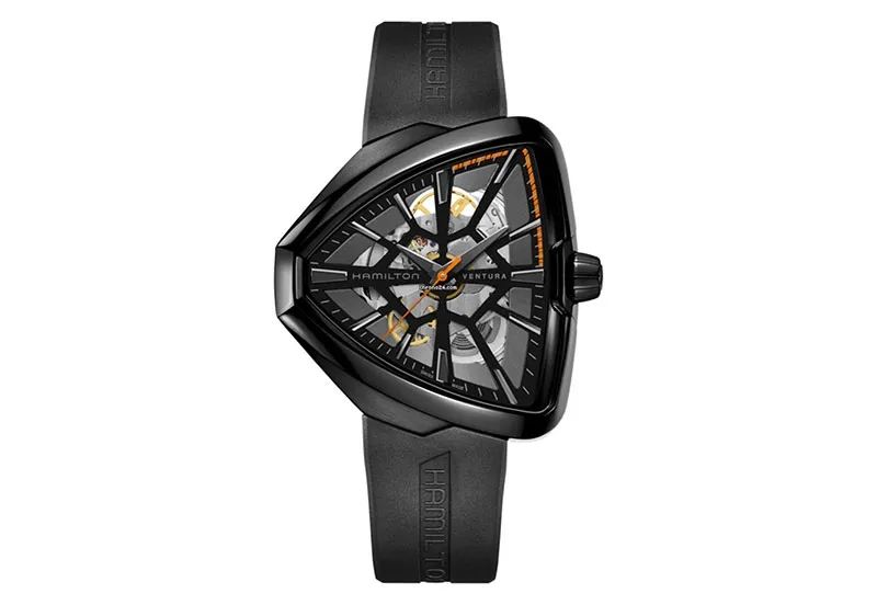 HAMILTON HORLOGEBAND H24595331  ZWART SILICONEN