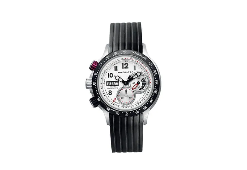 HAMILTON HORLOGEBAND H71726313  ZWART SILICONEN