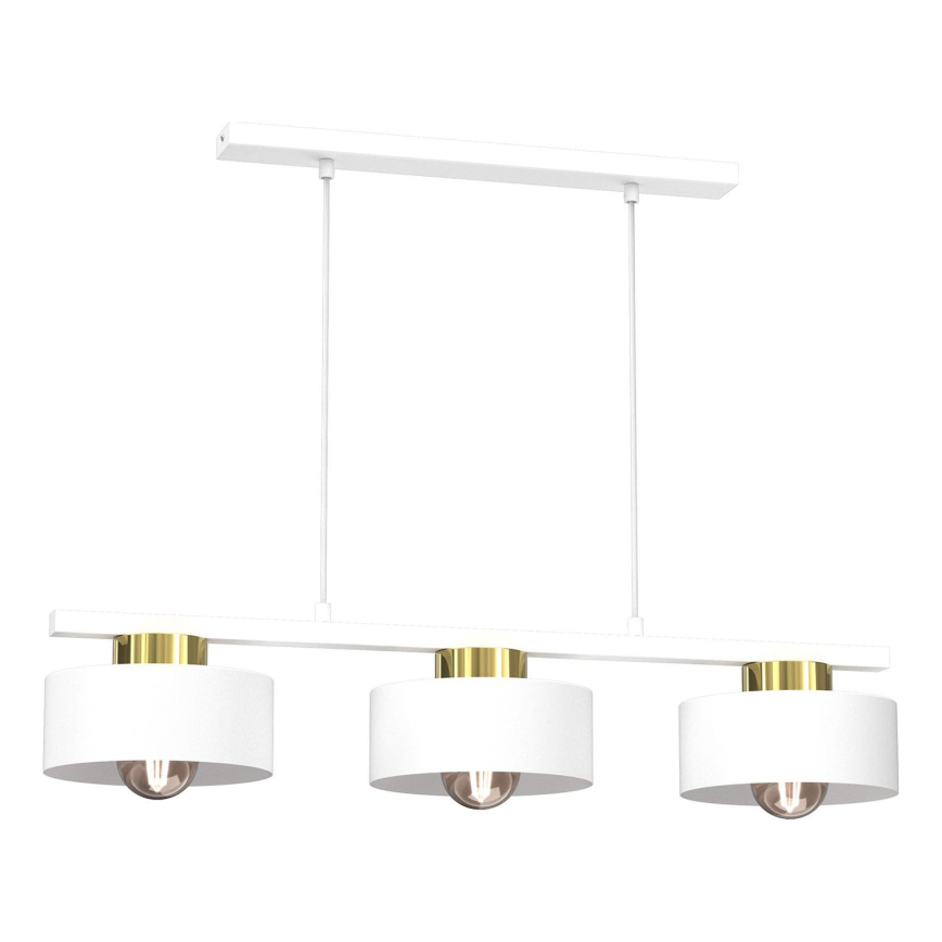 Hanglamp aan een koord MARTI 3xE27/15W/230V wit/goud