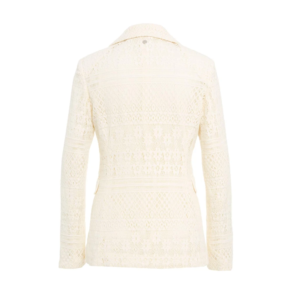 LIU JO Dames Blazers Pizzo Macrame Tp Jacket Creme