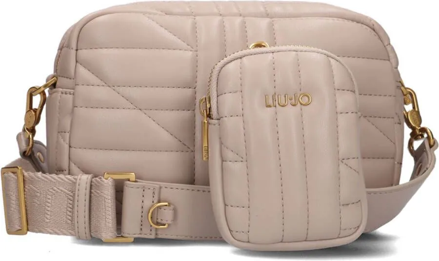 Liu Jo Gewatteerde imitatieleren dames tas met muntzakje Beige Dames