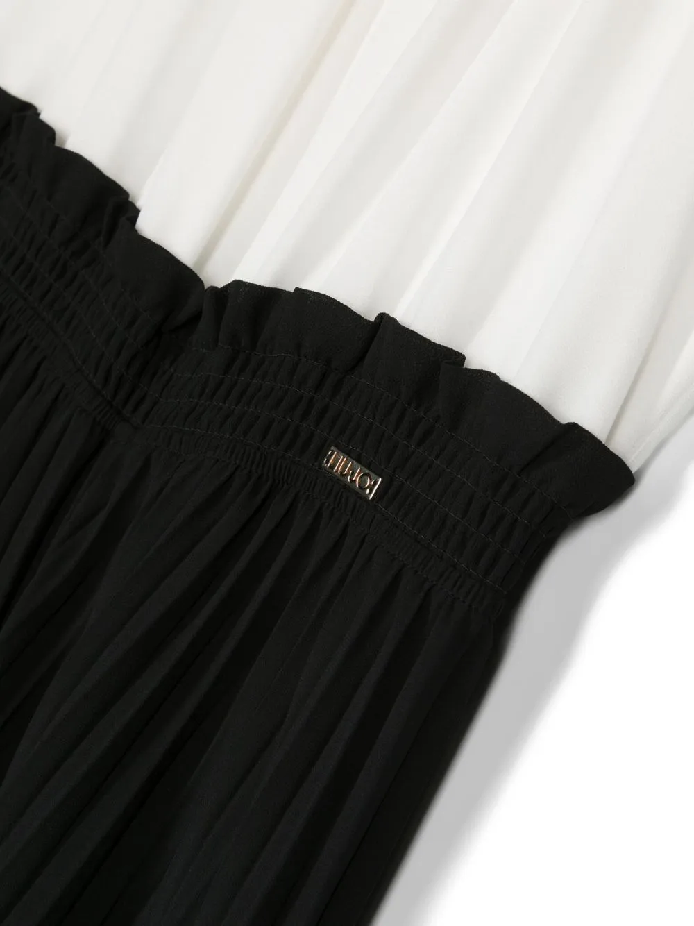 Liu Jo Kids Geplooide jumpsuit met bloemapplicatie Wit