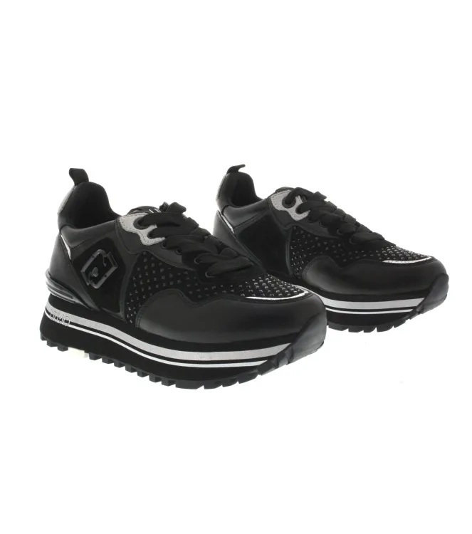 Liu Jo Maxi Wonder 01 Strass Sneakers Zwart