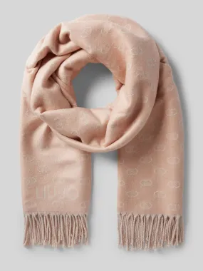 Liu Jo White Sjaal met labelstitching, model 'Stola' in beige